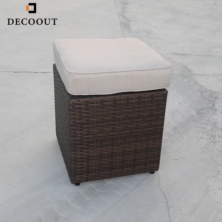 7-Piece Wicker Outdoor Sectional Sofa Set L Shaped Garden Sofa Wicker Outdoor Rattan Sofa Set Furniture With Beige Cushions