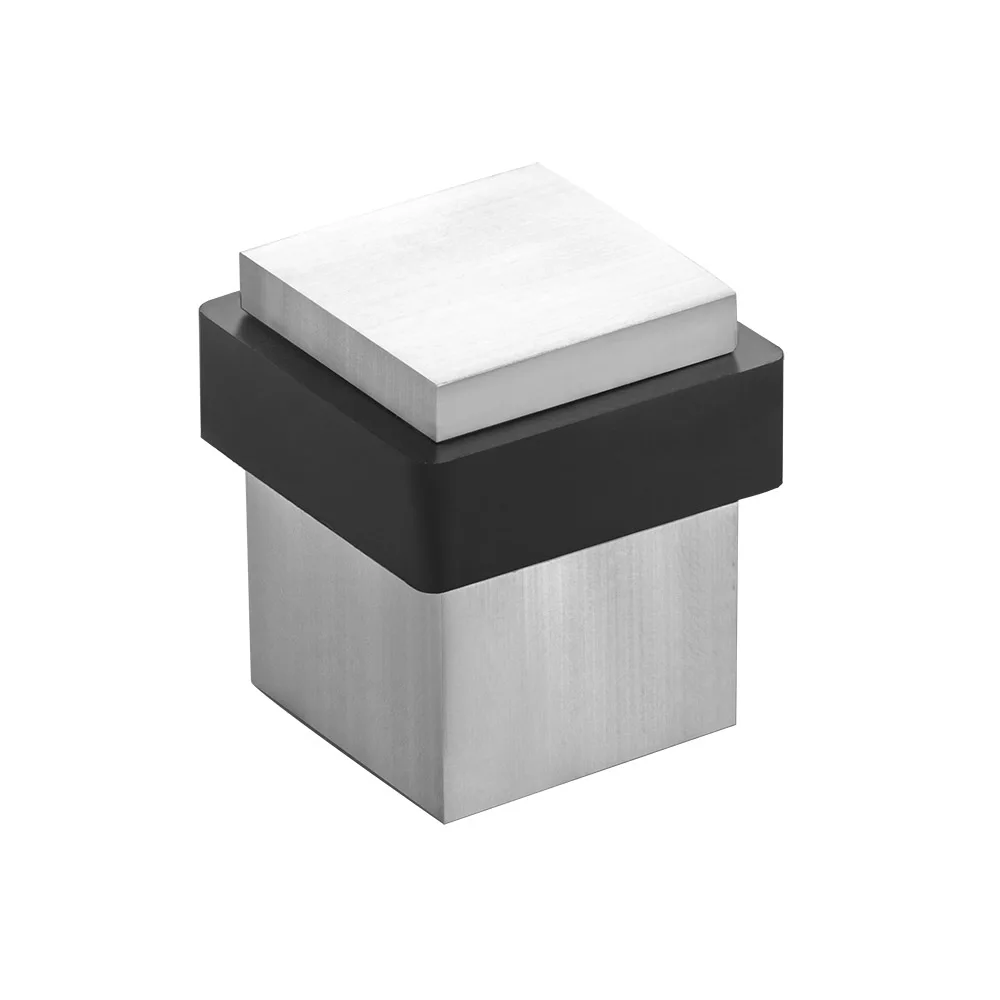 Лидер продаж, квадратная резиновая дверная пробка из нержавеющей стали, черная для внутренней двери