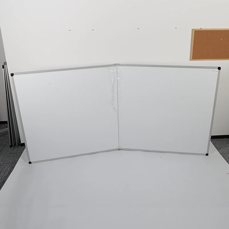 OEM Factory Wholesale Foldable Large Size Wall-Mounted Aluminum Frame Whiteboard 40x72 Inches Two Folding Magnetic Whiteboard