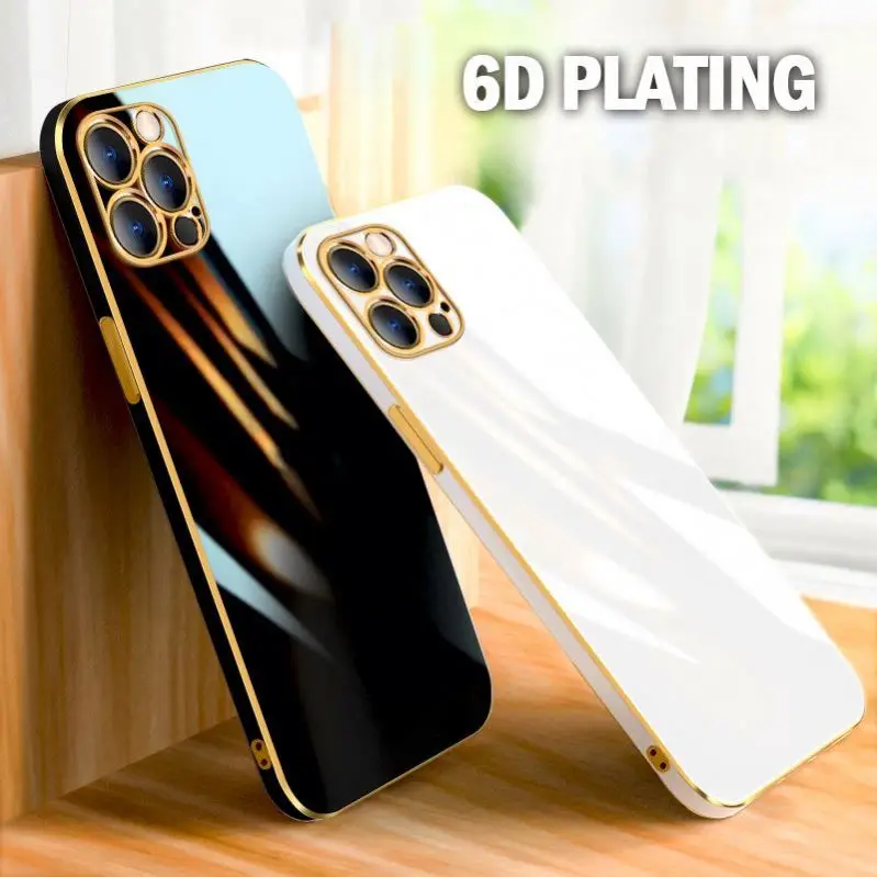 Wholesale  Lens Protector Anti-Fall Phone Back Cover Shockproof Plating Phone Case For iPhone 13 12 11 Mini Pro Max