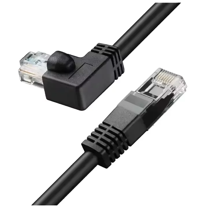 CableCreation 3.3ft CAT6 shielded right angle to straight ftp sftp network cat5 patch cord ethernet cable