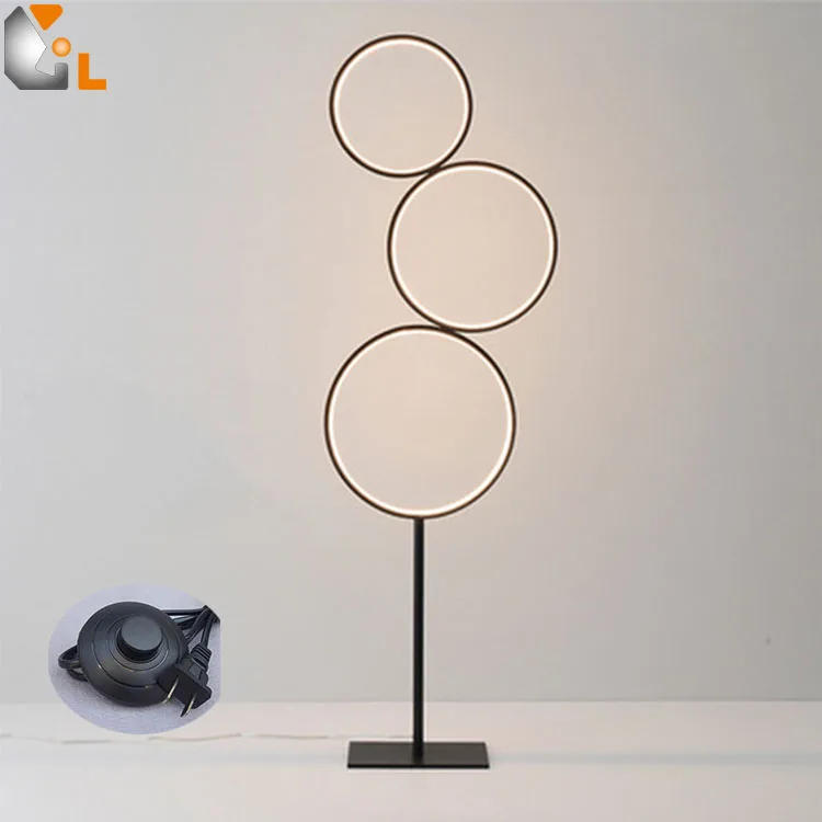 Nordic floor lamp simple creative modern led round decorative standing floor lamp for living room
