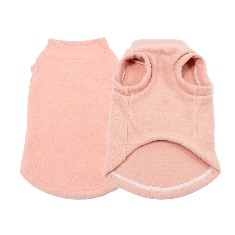 Winter pet clothes shake granules with solid color warm -warm dog cats, large -scale dog clothing wholesale