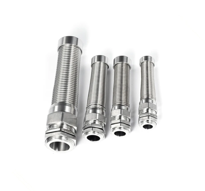 Anti-Bending Cable Gland Stainless Steel M18/PG11 Waterproof Metal Spiral Spring Cable Gland For Cable