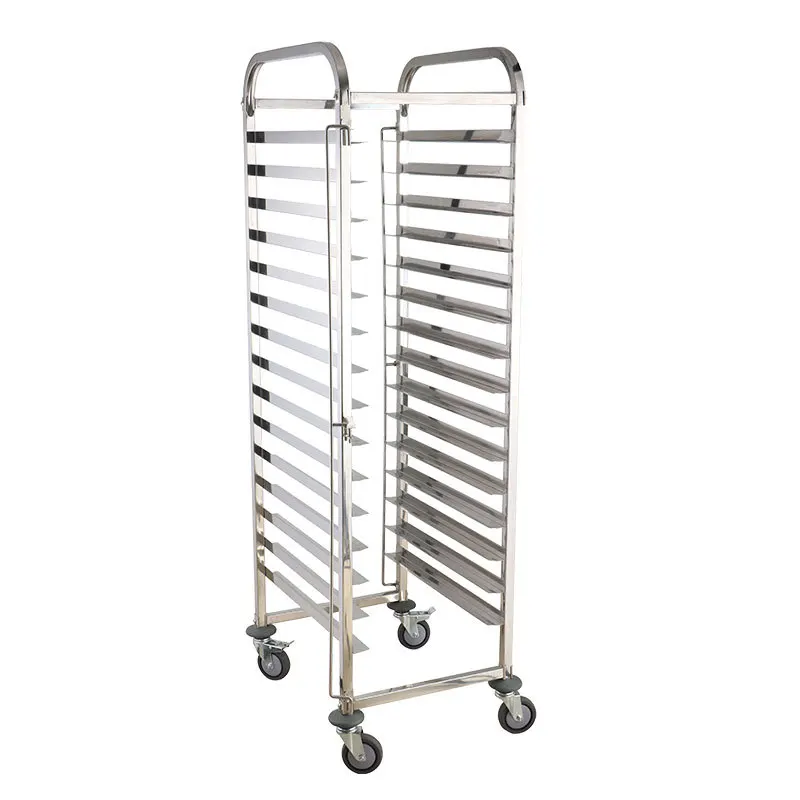 food drying tray trolley 20 layers Stainless Steel wire mesh tray rack trolley kitchen Bakery Baking Tray Trolley
