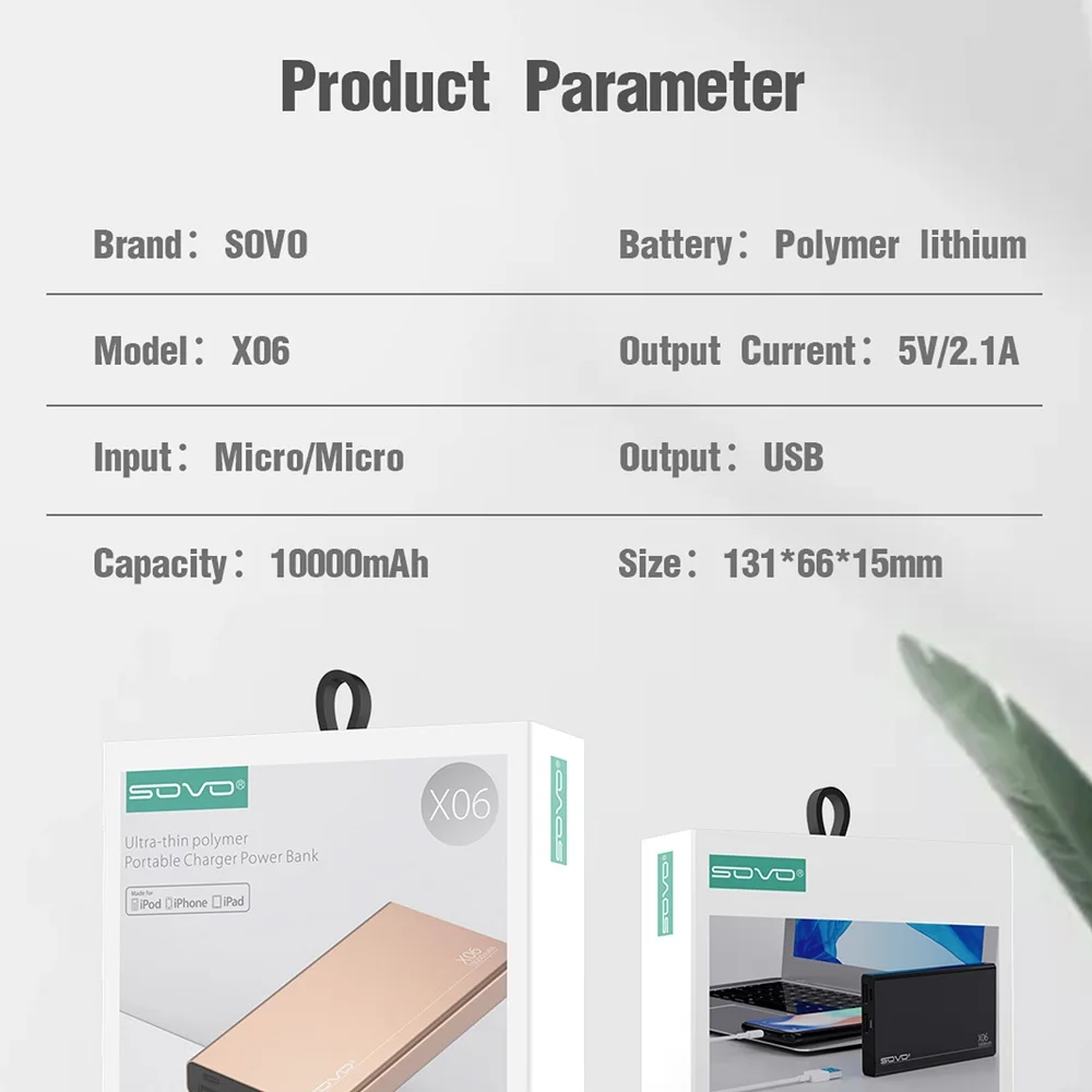 2021 newest technology consumer electronics 10000mah  power banks with dual way input