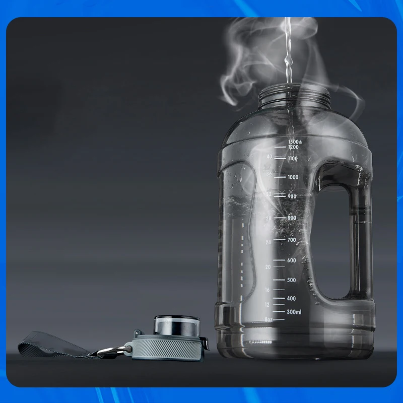 Water Bottles Gym jug bpa free custom logo Plastic Motivational Half gallon/2.2l /one gallon/1 gallon water bottles with sleeve