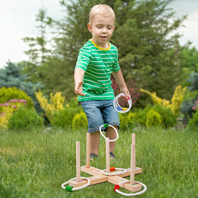 2025 New Montessori Educational Puzzle Games Ring Matching Logical Color RingToss Enjoying Party Time Toys For Kids Boys Girls