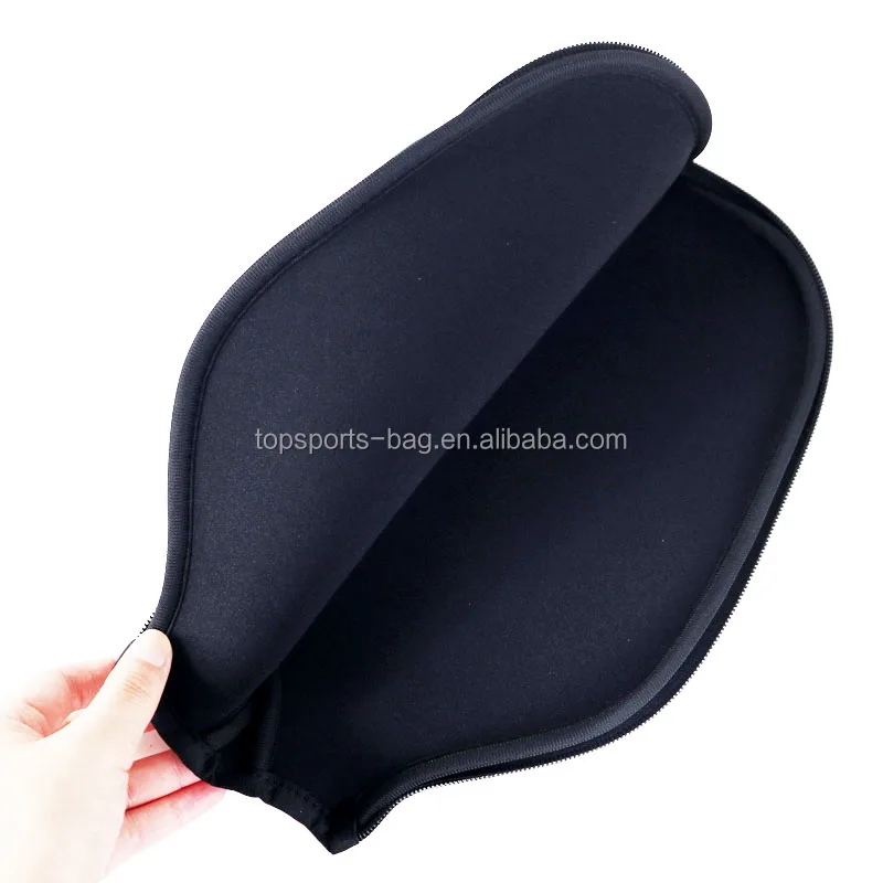 Чистый черный неопреновый чехол для лопастей Pickleball, защитный рукав для лопастей