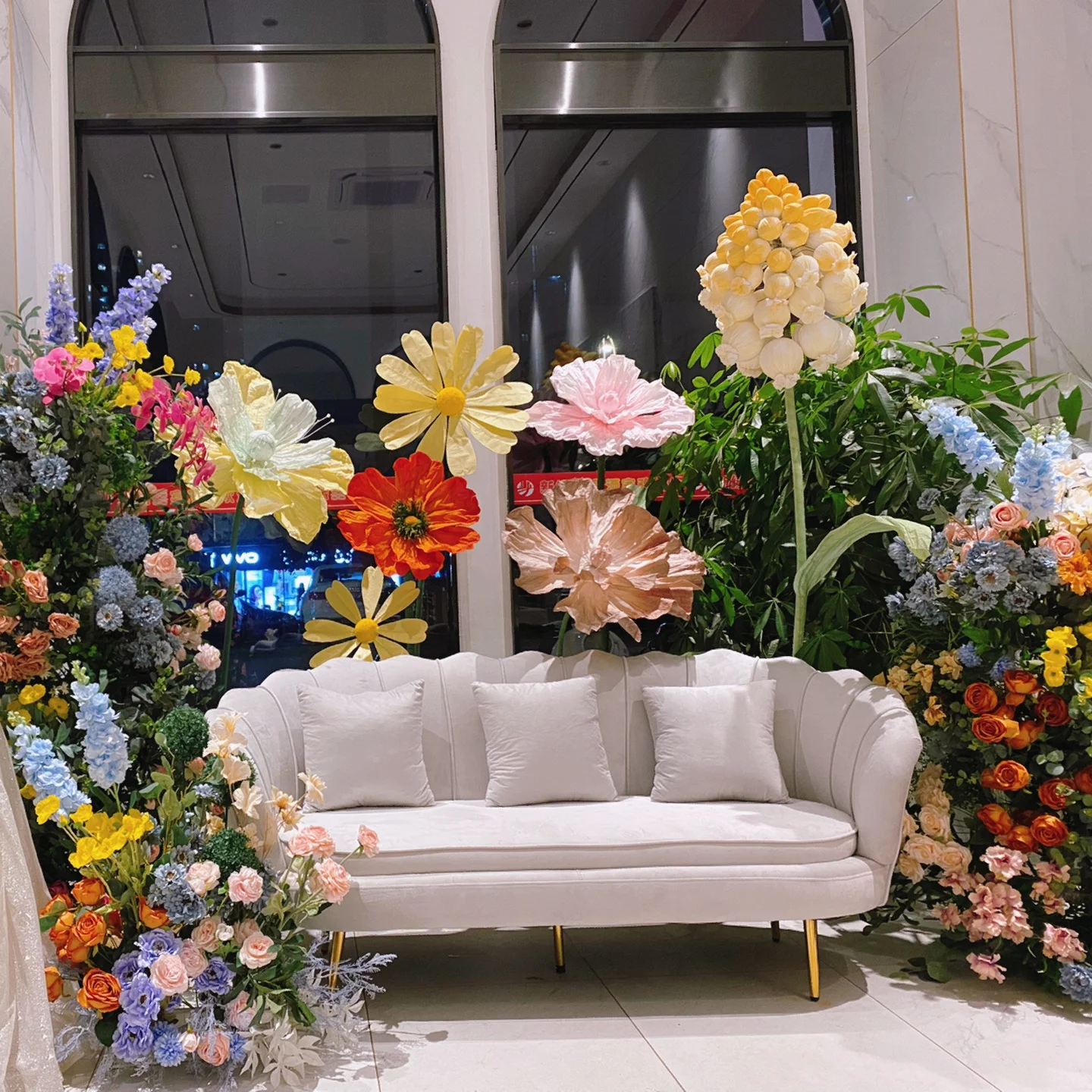 Shop/Store Display Flowers Big Size Paper Flowers Giant Poppy Daisy With Stand For Home Event Decor
