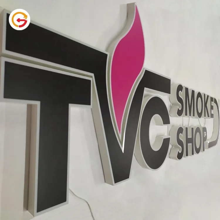 JAGUARSIGN Manufacturer Custom Bright Logo Letreros Led Exterior Doosletter Illuminated Shop Sign