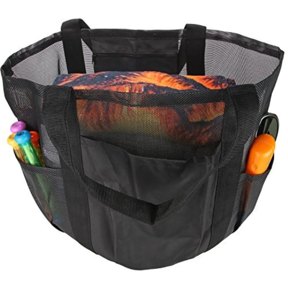 Wholesale waterproof Insulated picnic cooler pool bag mesh tote beach bag
