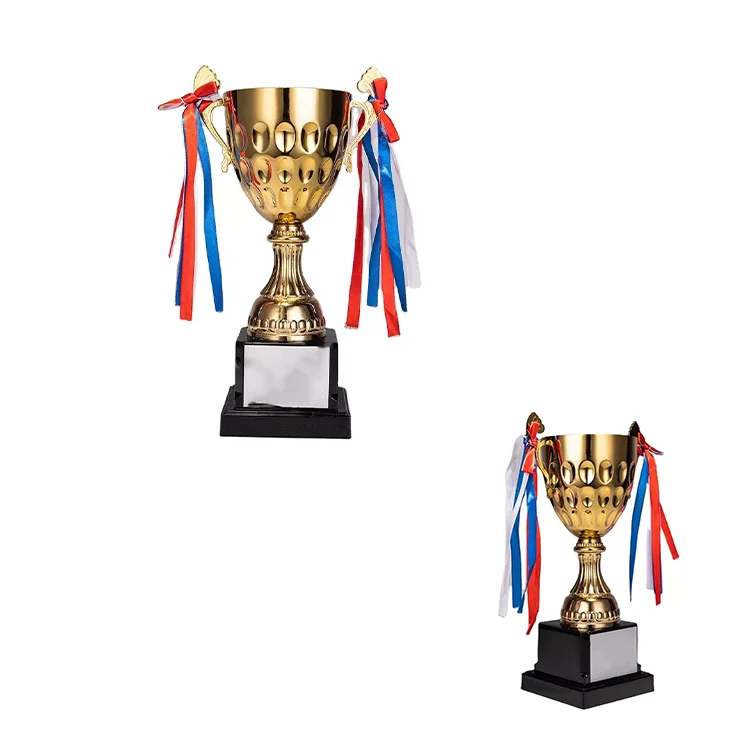 Hot selling Custom logo 4 sizes Metal Trophy for sports events