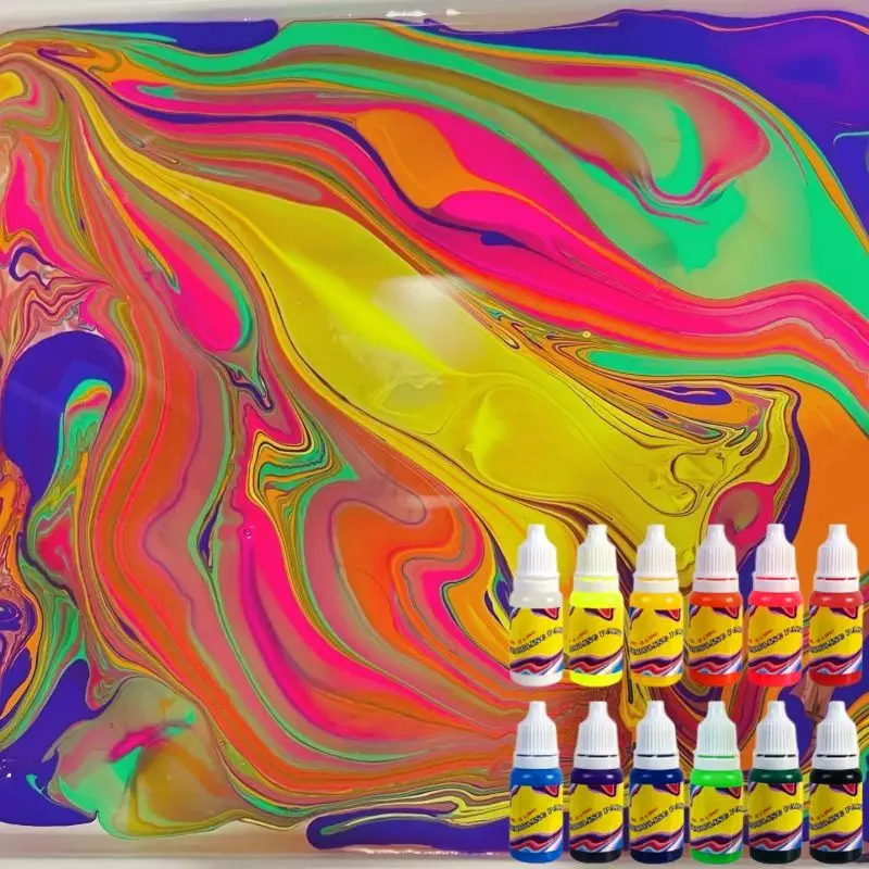 Fast Delivery Selective Color Water Pigment Marbling Paint Kit As Magic Art Toys Water Drawing Art Set Marbeling Paint