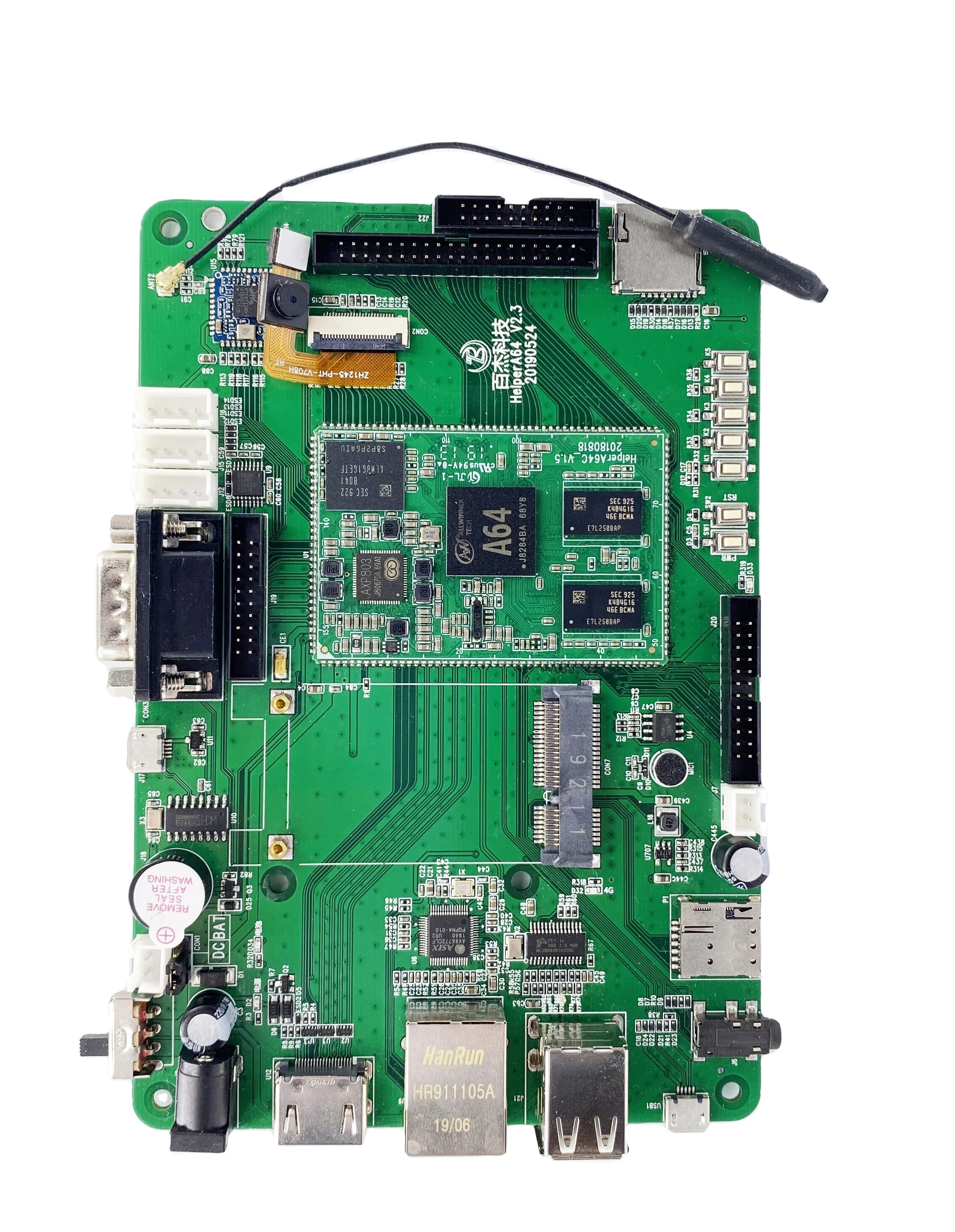 A64 1.5GHz processor board support 1GB/2GB memory, Mini industrial Android system motherboard mini phone android