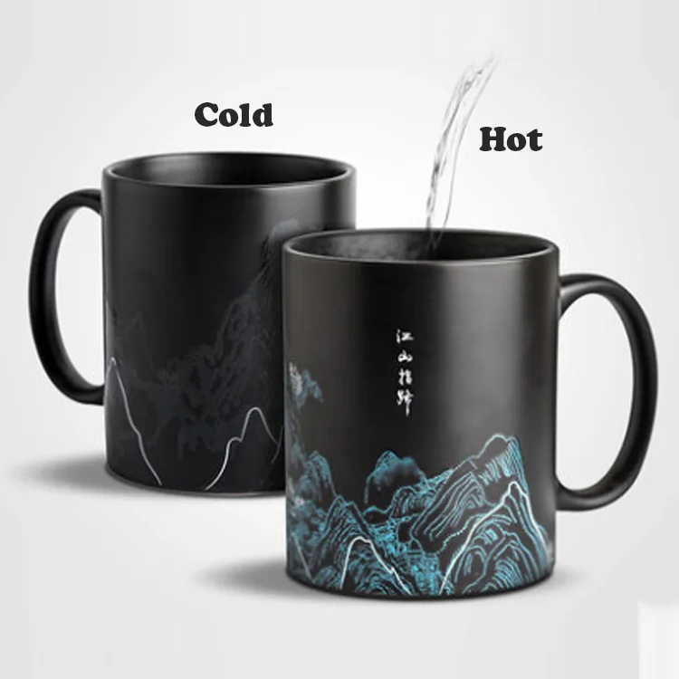 Manufacturer Black matte mug Ceramic coffee mug Ceramic Custom Logo Coffee Cup Color Change mug