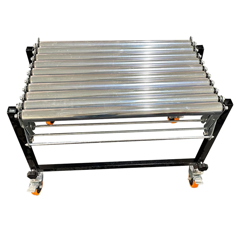 CE Certificate Manufacturer Customized Free Roller Conveyor with Mobile Wheel