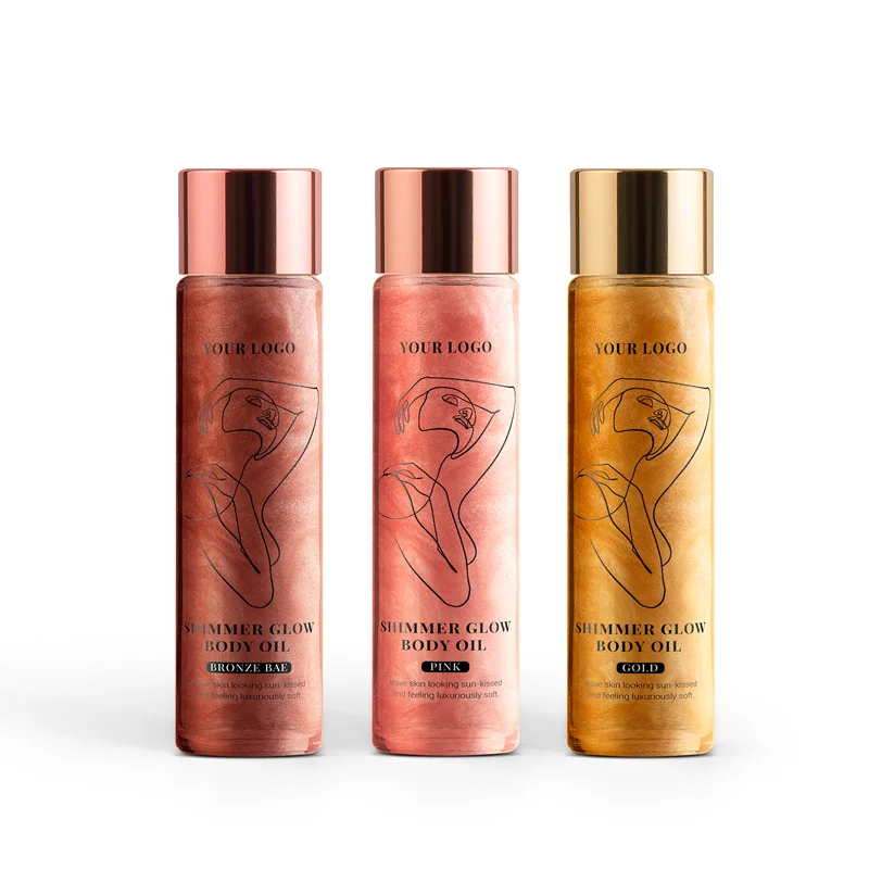 Собственная Марка бронзатор Золотой хайлайтер крем жемчужный белый блестящий Жидкий водонепроницаемый для лица и тела сияющее мерцающее масло