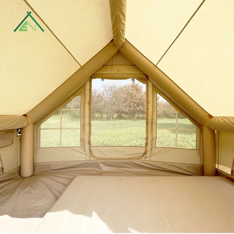 waterproof spray paint big party-tent 10m hexagon sport air beam outdoor floating island stage canopy inflatable tent