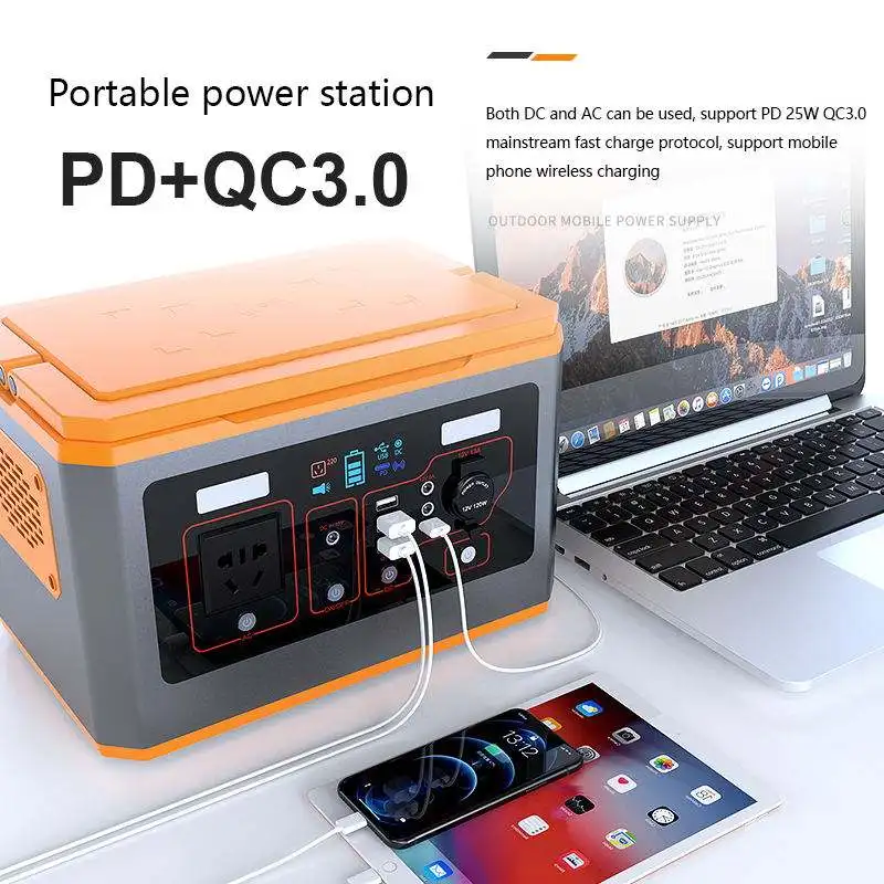 Наружный домашний аварийный солнечный генератор зарядный источник питания 500 Вт 1000 портативная