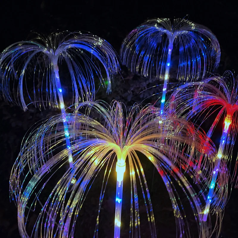Waterproof Solar Multicolored Jellyfish Lights LED Patio Atmosphere Lights Water Proof Plastic IP65 LED Garden Lamps 70 3V 50000