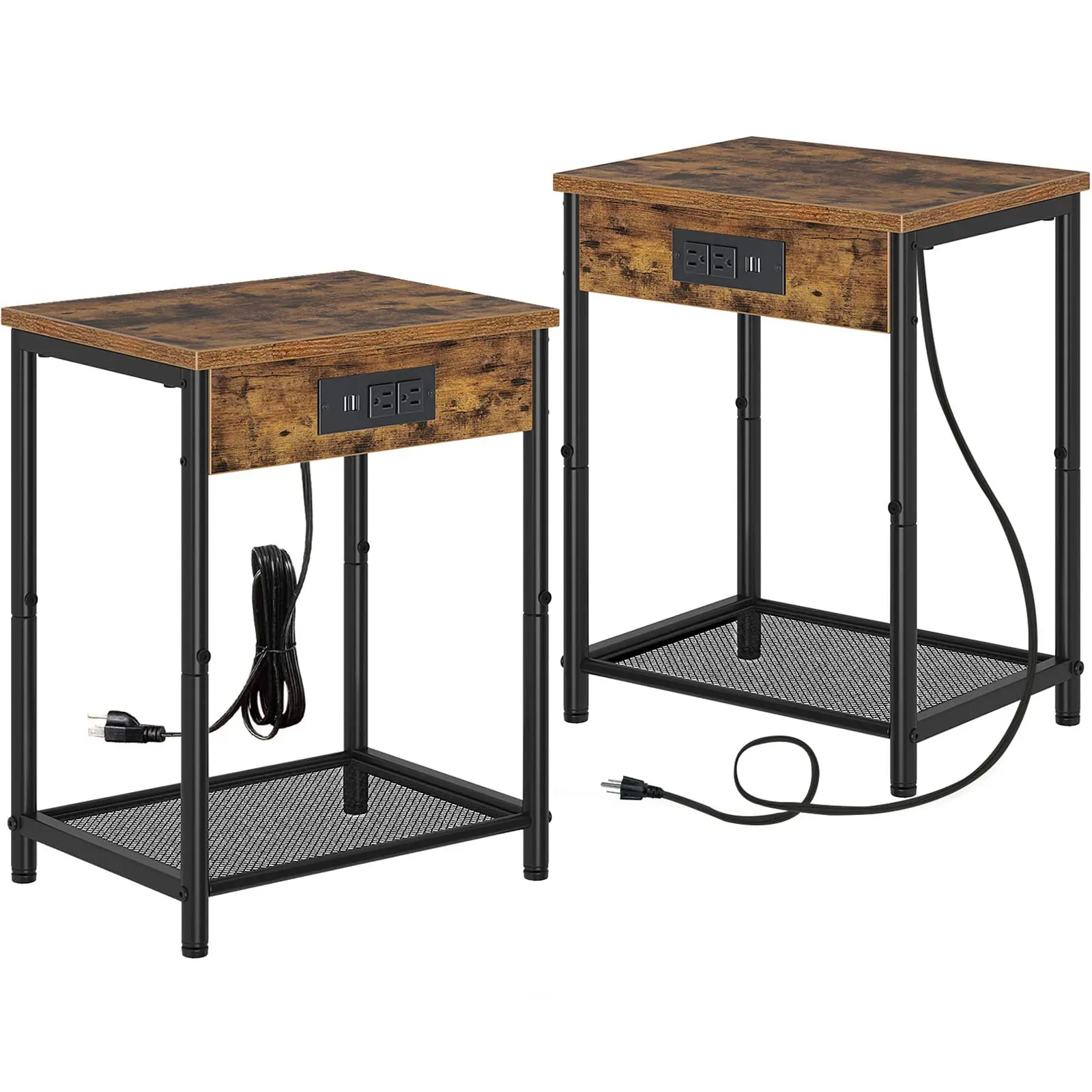 Living Room Side Table Modern Coffee Tables Bedside Bedroom Night Stand Sofa End Table Square Narrow Cube Wood Metal c Shape