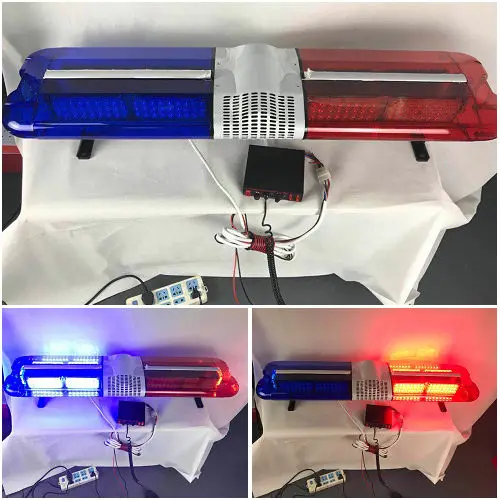 New Arrival Hot Sale LED Strobe Blue Red Light Strip with Speaker for Ambulance Security Car Warning Light