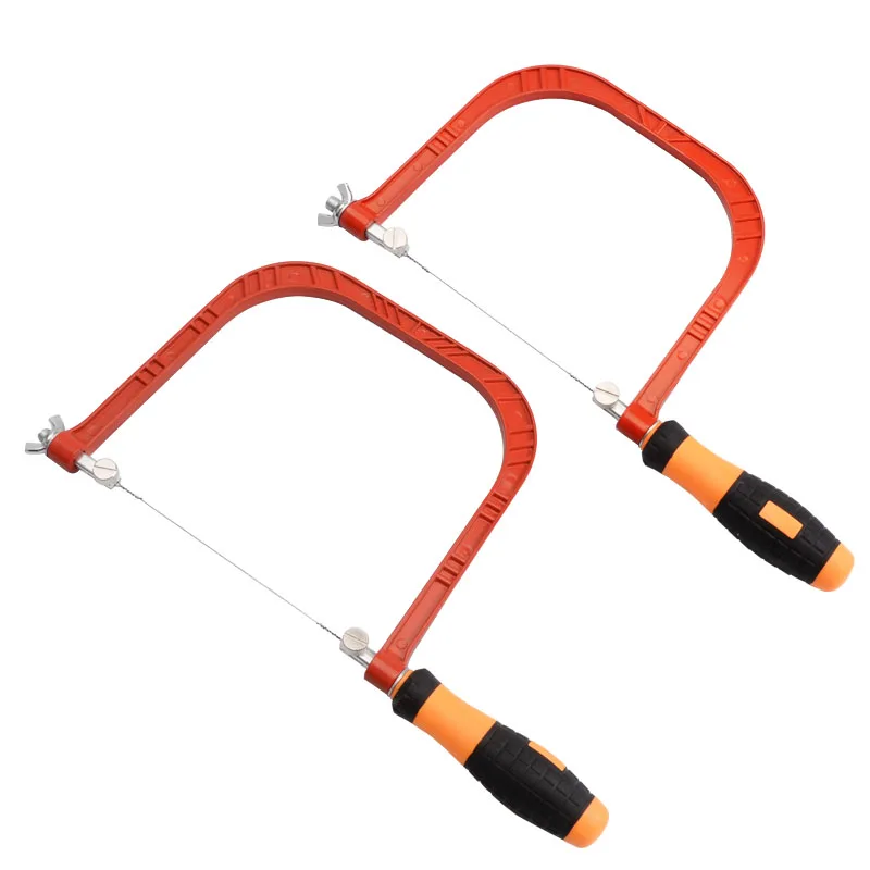 Hand Pull Coping Saw Steel Blade Frame For DIY Woodworking Magic Saw Tool With 40pcs Replacement Fret Blades