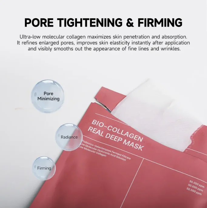 korean bio collagen face sheet skin care deep hydrating overnight bio-collagen Elasticity Improvement face facial mask skincare