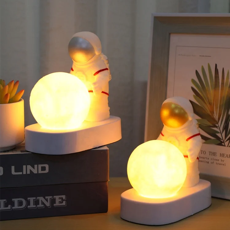 3D Moon Lamp Astronaut LED Table Lamp Bedside Lamp for Home Bedroom Kids Boys Birthday Xmas Gifts