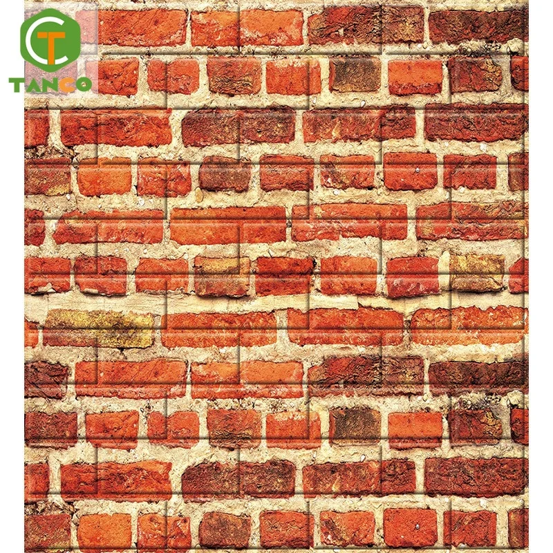 Wholesale waterproof self adhesive hd background panel sticker DIY foam brick wall paper home decor pe 3d foam wallpaper coating