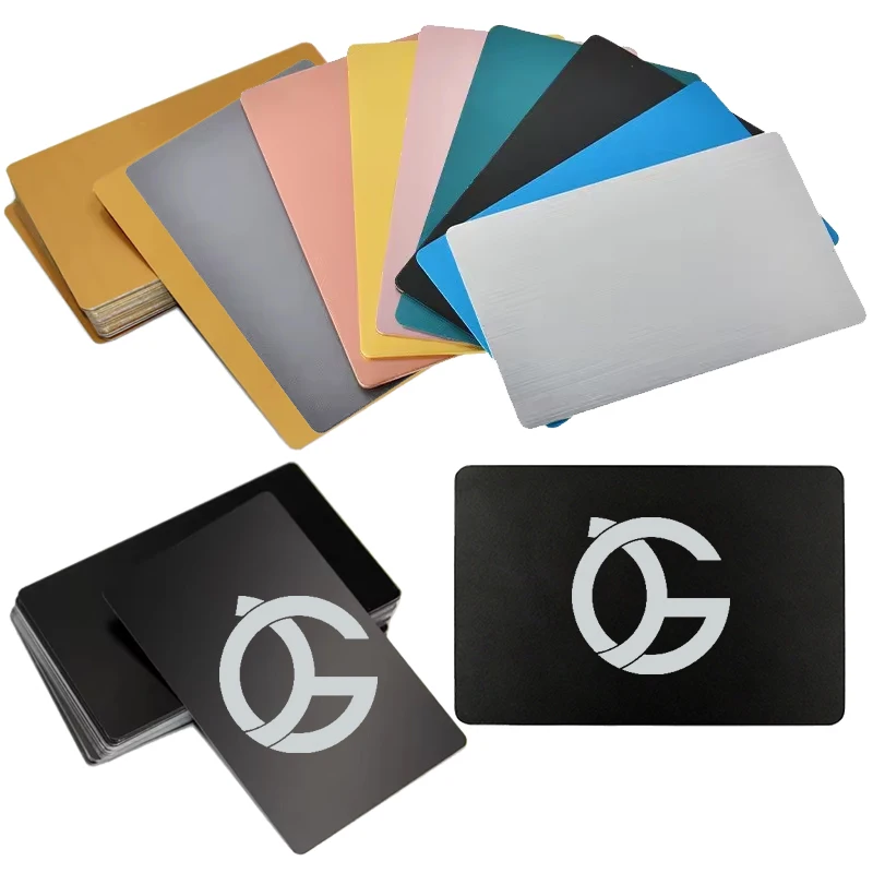 Metal Business Cards Luxury Laser Engraver Anodized Aluminum Card Laser Engraving Blank Metal Personal Business Cards