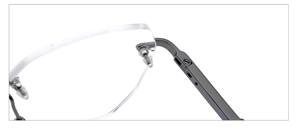 Hot sale factory one piece ready stock men rimless glasses frames