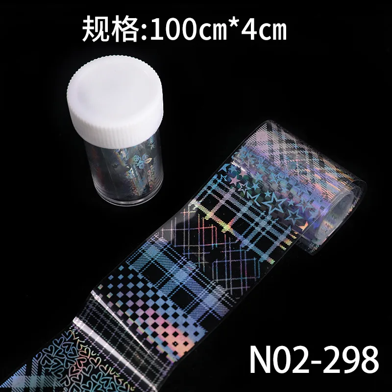 Multi Pattern Laser Effect Nails Stickers Bear Space Machine Shape Sticker For Nail Art Beauty