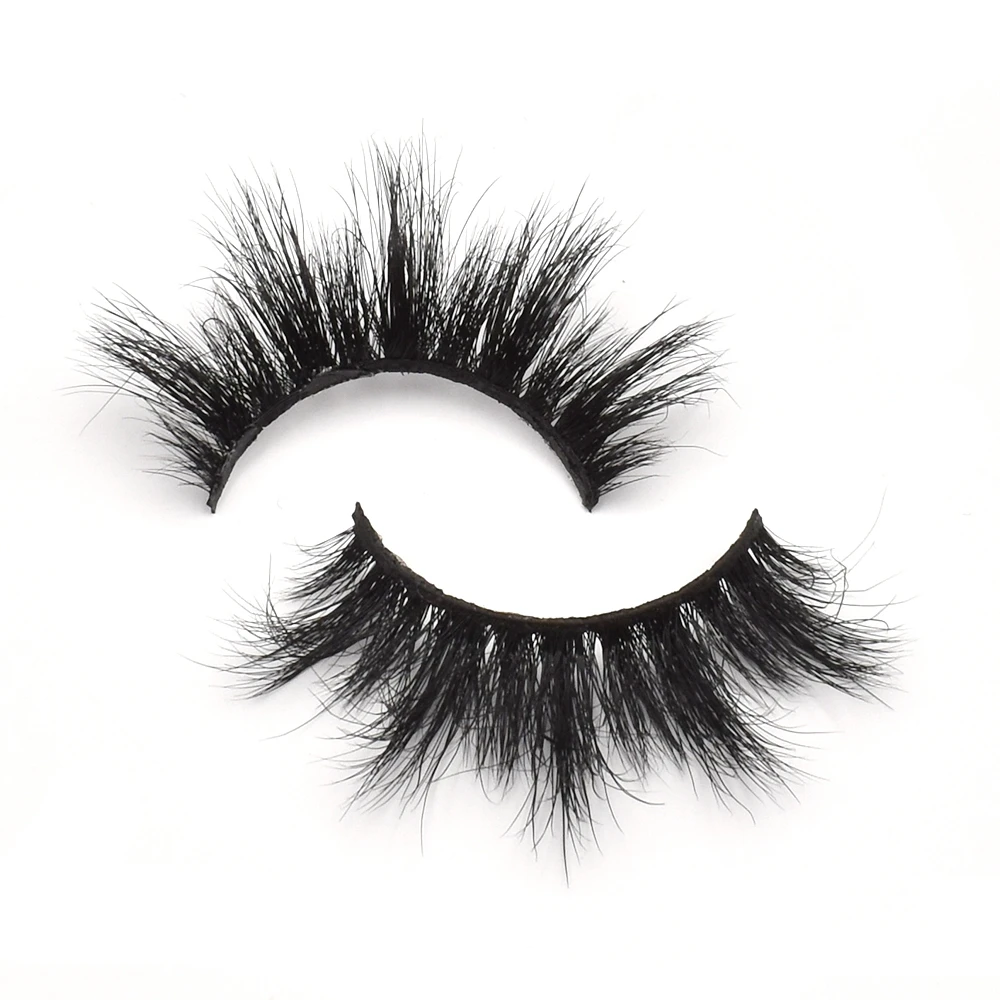Wholesale natural long 18-20 mm mink eyelashes high quality mink fur 100% handmade natural black mink lashes