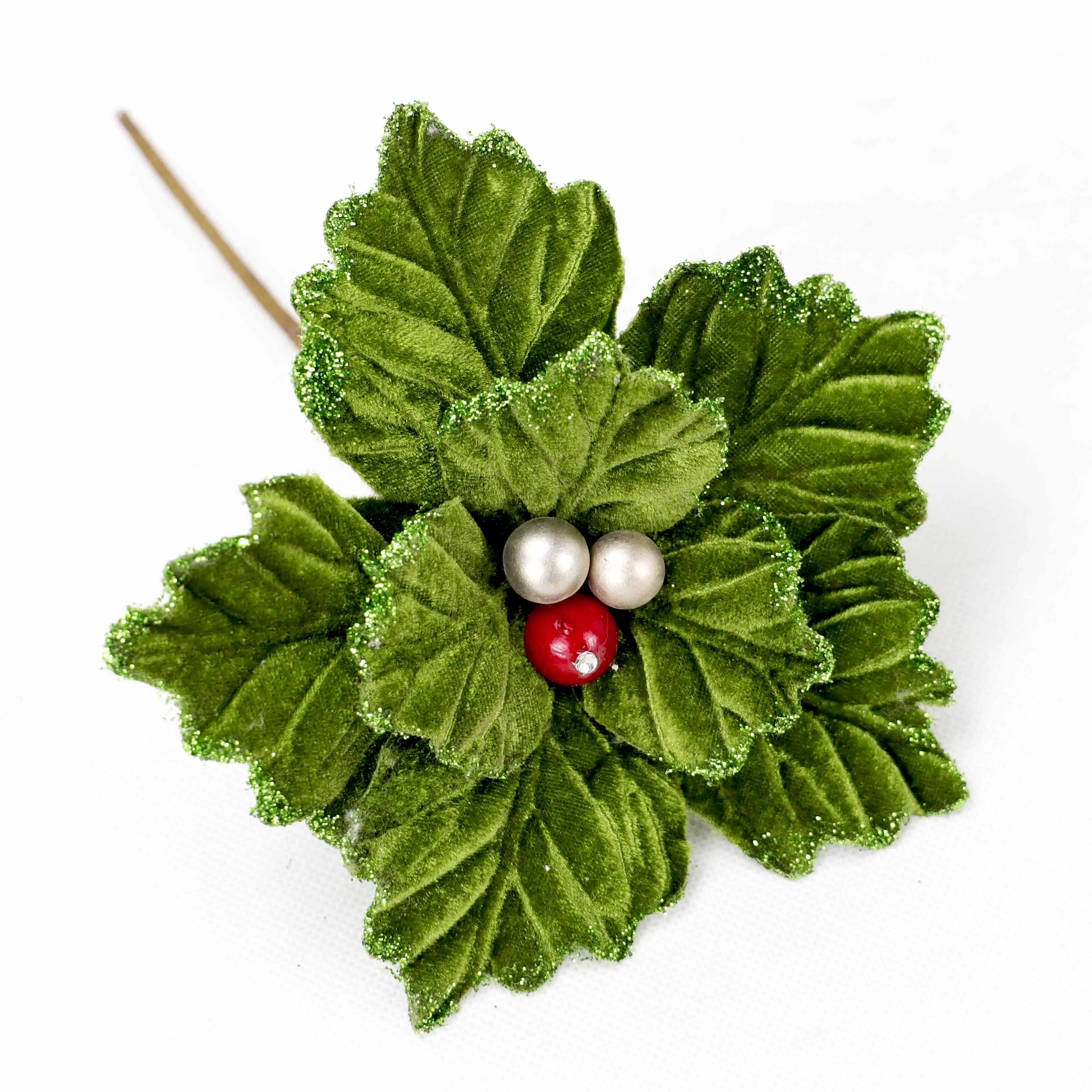 Wholesale Artificial Flower Christmas Decorative Floral Xmas Wreath Garland Accessories Handcrafting Poinsettia