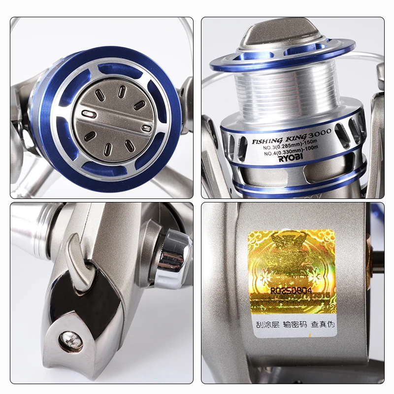 
Ryobi Fishing King 1000/2000/3000/4000/6000/8000 Fishing Reels Saltwater Sea Spining Reels with Max Drag 10kg 