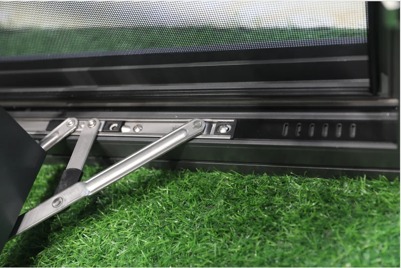 
bronze burglar proof black aluminum fixed mesh window with net and sub frame 