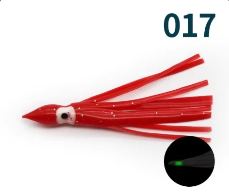 4 inches Octopus Squid Skirt Lures Bait Saltwater Soft Fishing Lures