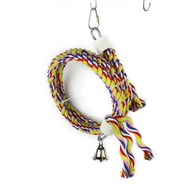 Parrot Cotton Rope Climbing Rope Bite Toy Cotton Rope Toy Rotary Ladder Bird Toy Bird Supplies
