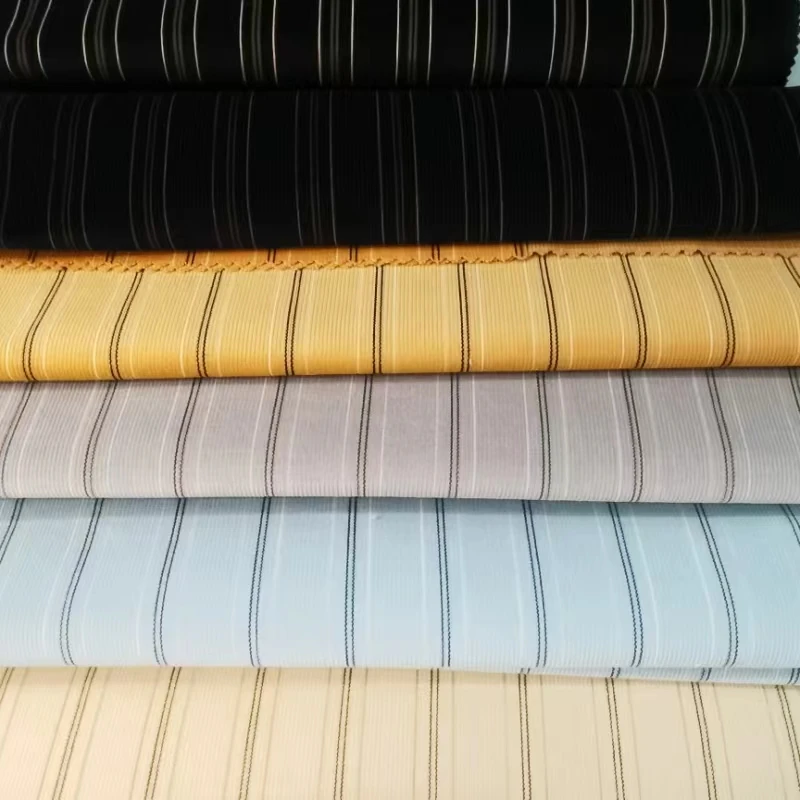 China Textile Printing Shirts Fabric Woven 100% Cotton Striped Corduroy Fabric for Shirt Women And Man