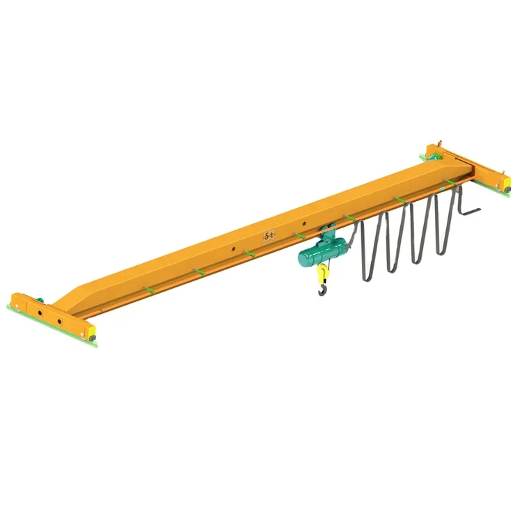 3 ton 5 ton 10 ton Overhead Travelling EOT Single Girder Bridge Crane With Electric Hoist Manufacturer