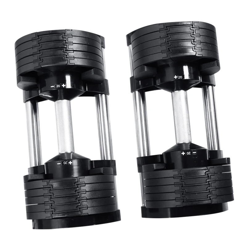 New Style Weight Lifting  Gym Equipment Fitness For Body Building 20KG 32KG Adjustable Dumbbell Set
