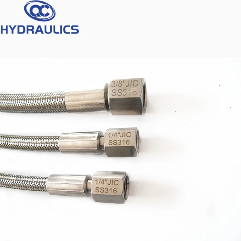 oil and gas PTFE hose with stainless steel wire braided