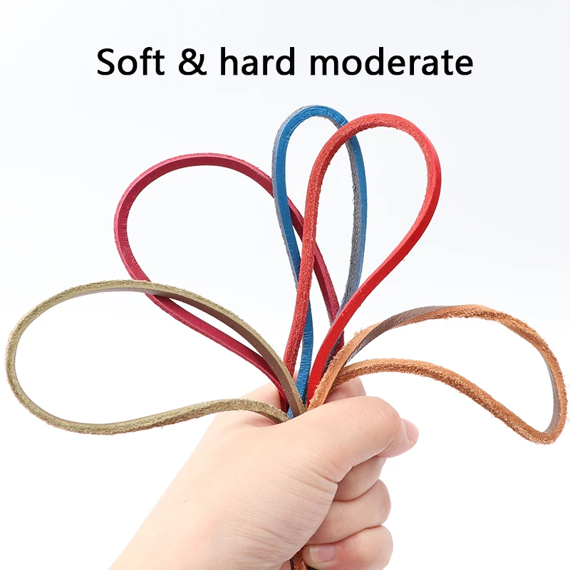 1 Pair Flat Shoelaces High Quality Solid Leather Shoe laces Classic Multicolor Leisure Shoe lace Outdoor Unisex Shoelace