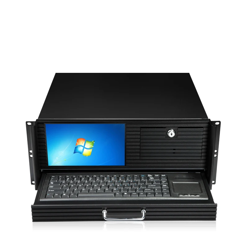 4U rackmount LCD Workstation шасси с сенсорным экраном и клавиатурой