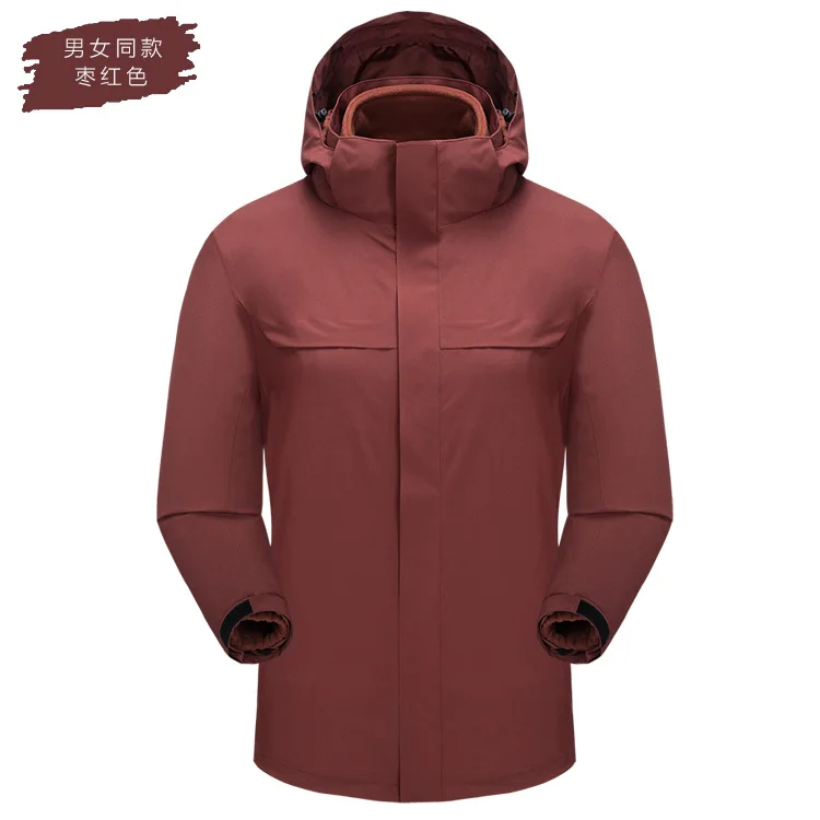Manufacturers  ski jacket men  sports winter jacket three in one coat waterproof snow wear outdoor jacket