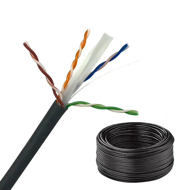  Высококачественный Тяговый ящик 305 м тест 4 пары 24 AWG медный кабель de красный LAN cat6 сетевой производитель Cat6 UTP