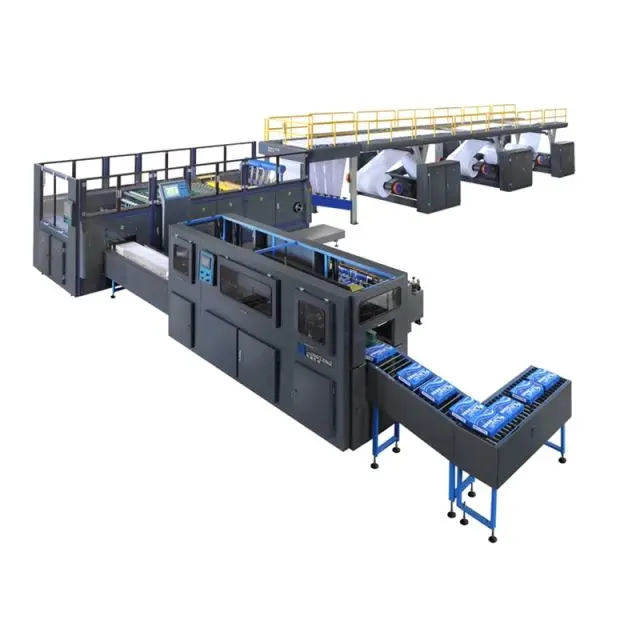 A4/A3 One Two Four Five Reels High Speed Roll Copy Paper Cutting And Wrapping Machine Automatic line