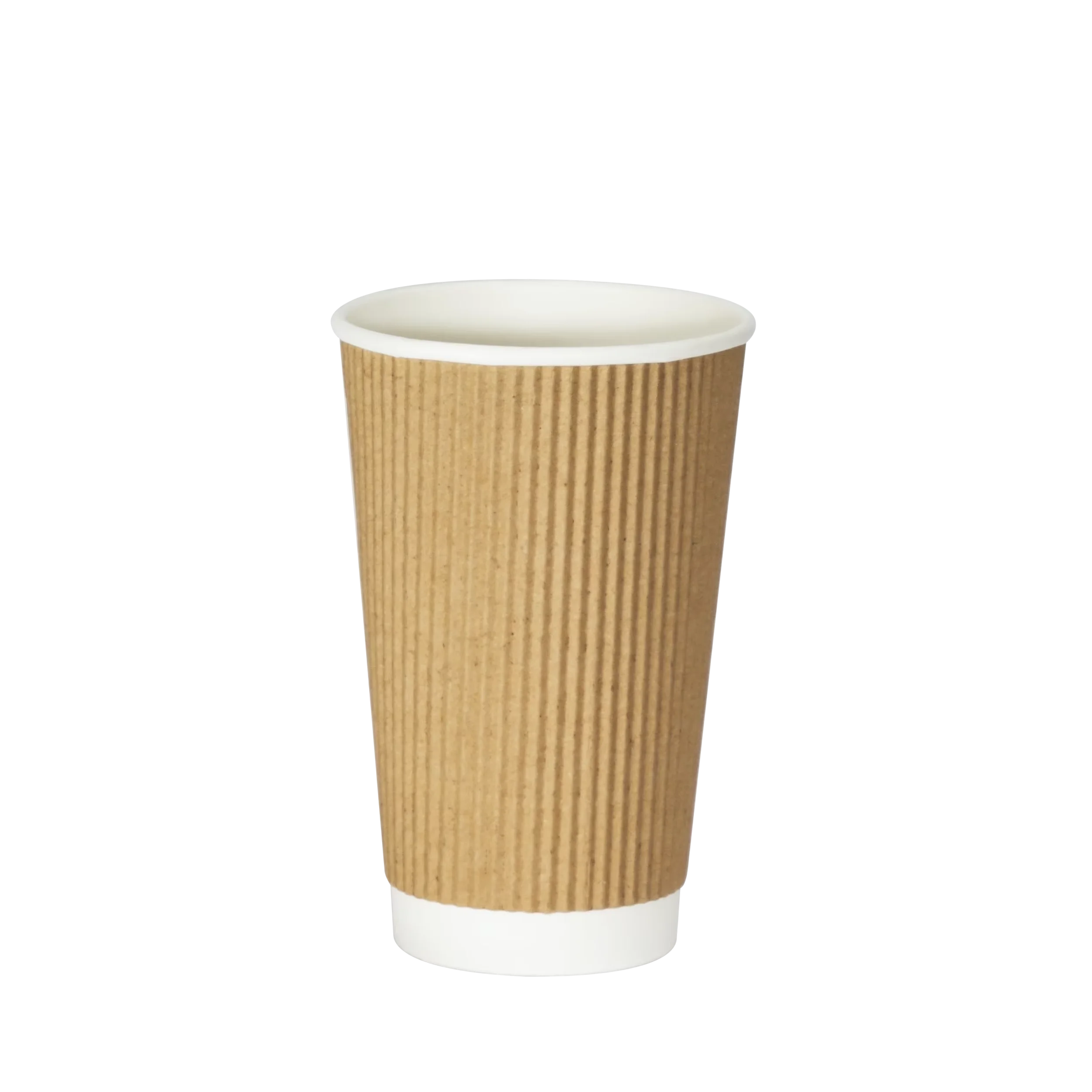 12oz 380ml Biodegradable Ripple Embossed Double Wall Paper Cup PLA/Starch-Based for Coffee Tea Beer Soda Wine Champagne